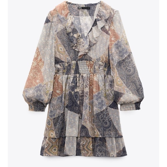 Zara RUFFLED PRINT DRESS
GOLDEN​ - Picture 2 of 4